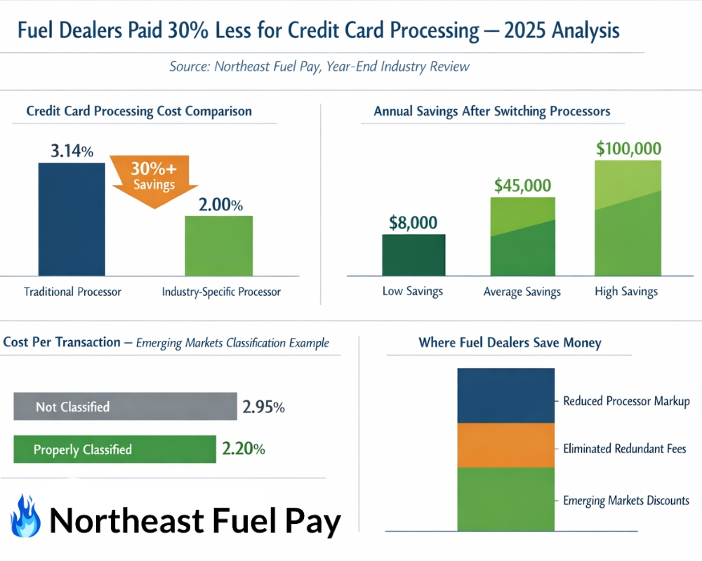 Fuel Dealers Savings Analysis 2025 Credit Card Processing Northeast Fuel Pay